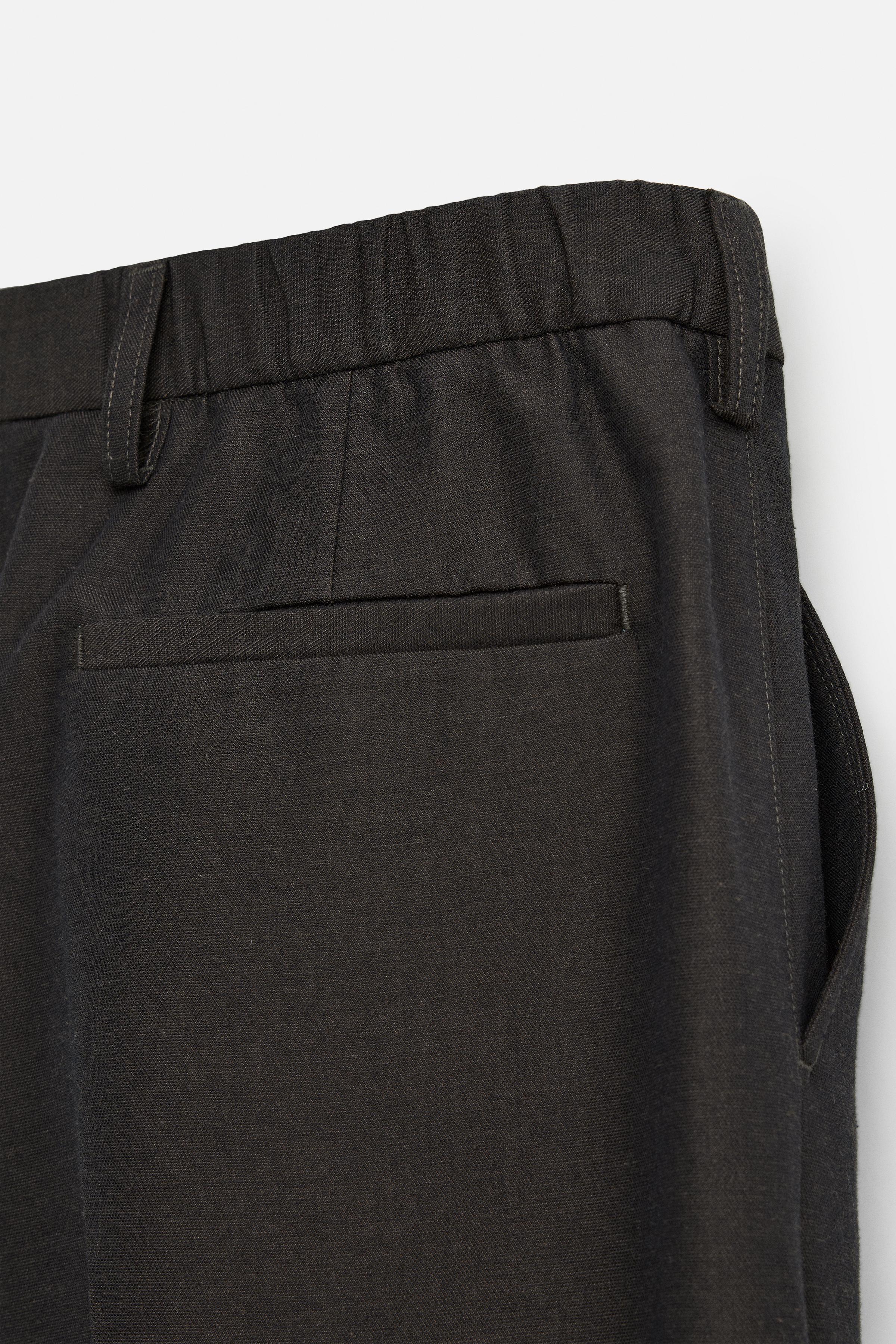 PLEATED COTTON - WOOL PANTS - Black | ZARA United States