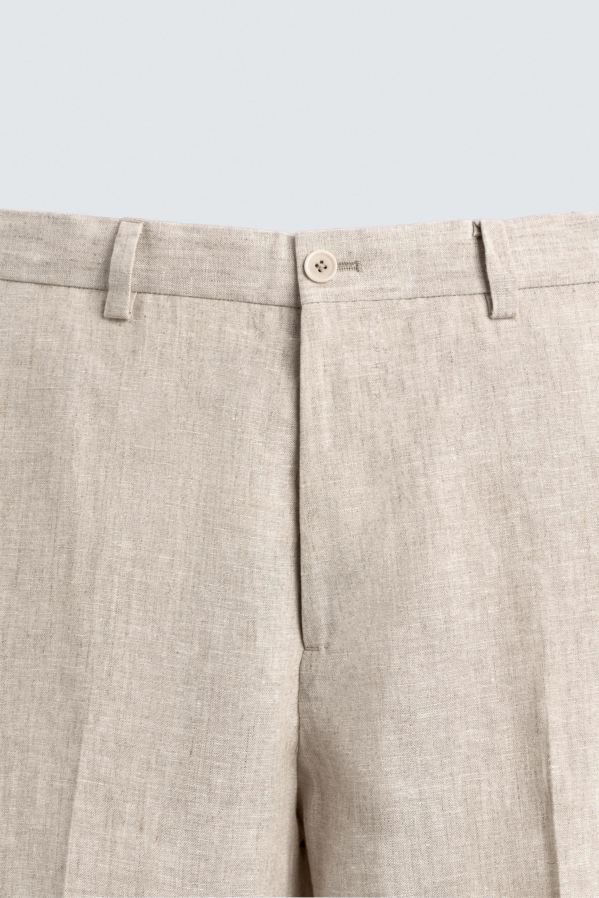 PANTALON DE COSTUME 100% LIN