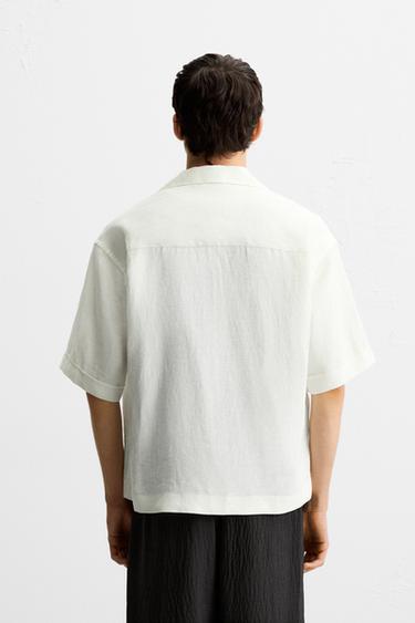 CHEMISE 100 % LIN LAZADA - Blanc cassé de Zara - Image 2