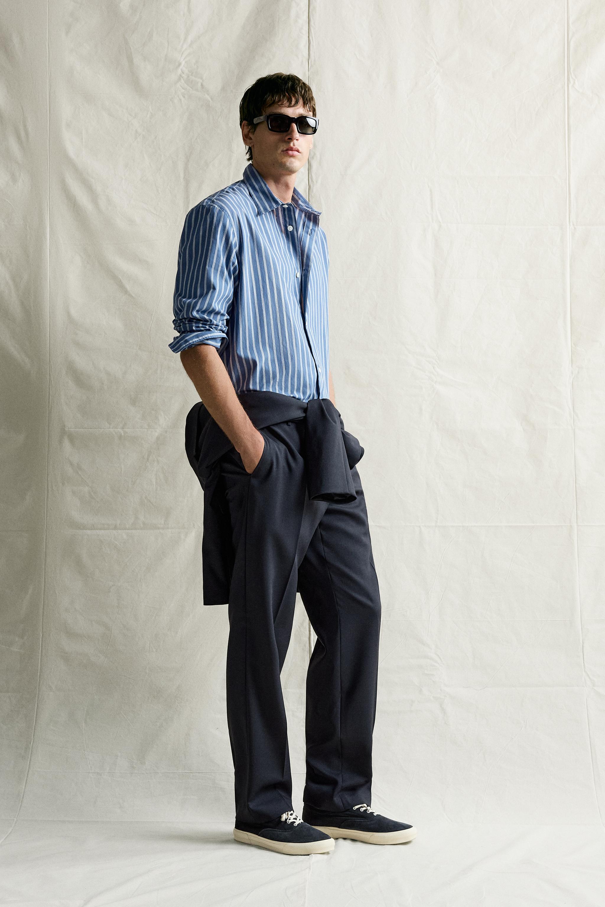 STRIPED RELAXED-FIT SHIRT