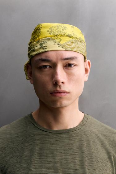 BANDANA PATCHWORK RAMIO - ALGODÓN - Amarillo de Zara - Imagen 0