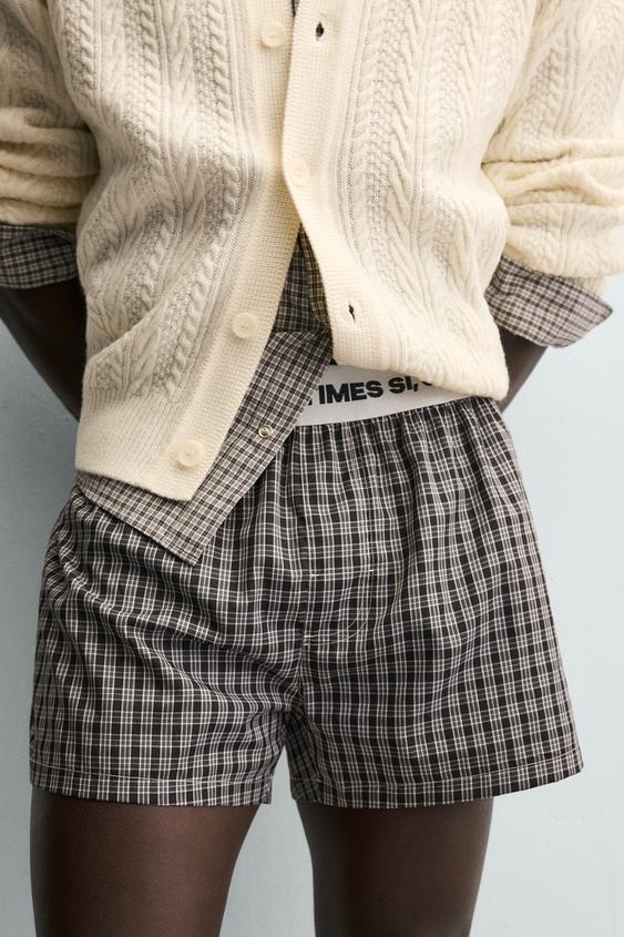 JACQUARD POPLIN BOXERS WITH WAISTBAND