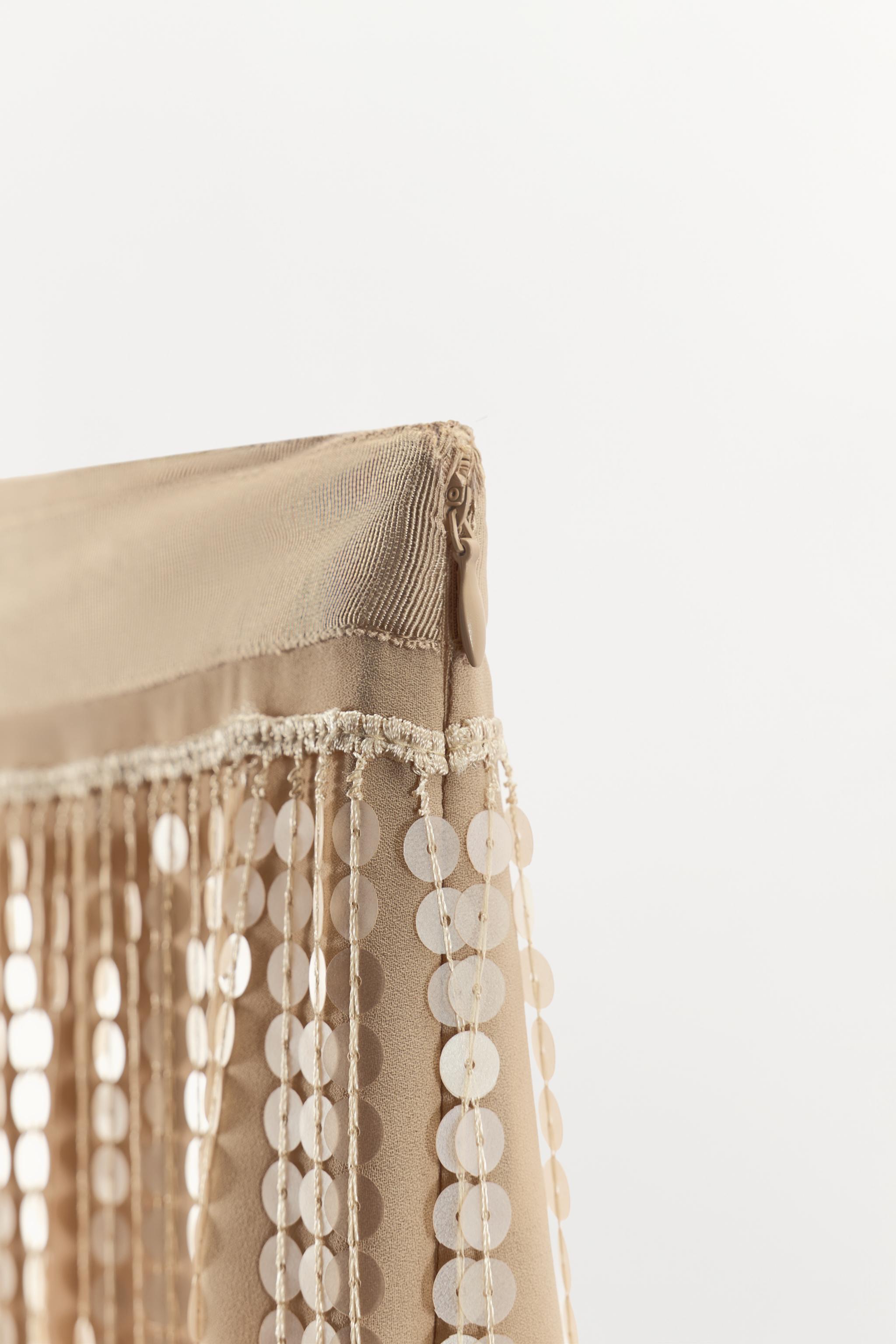 SEQUIN FRINGE MIDI SKIRT