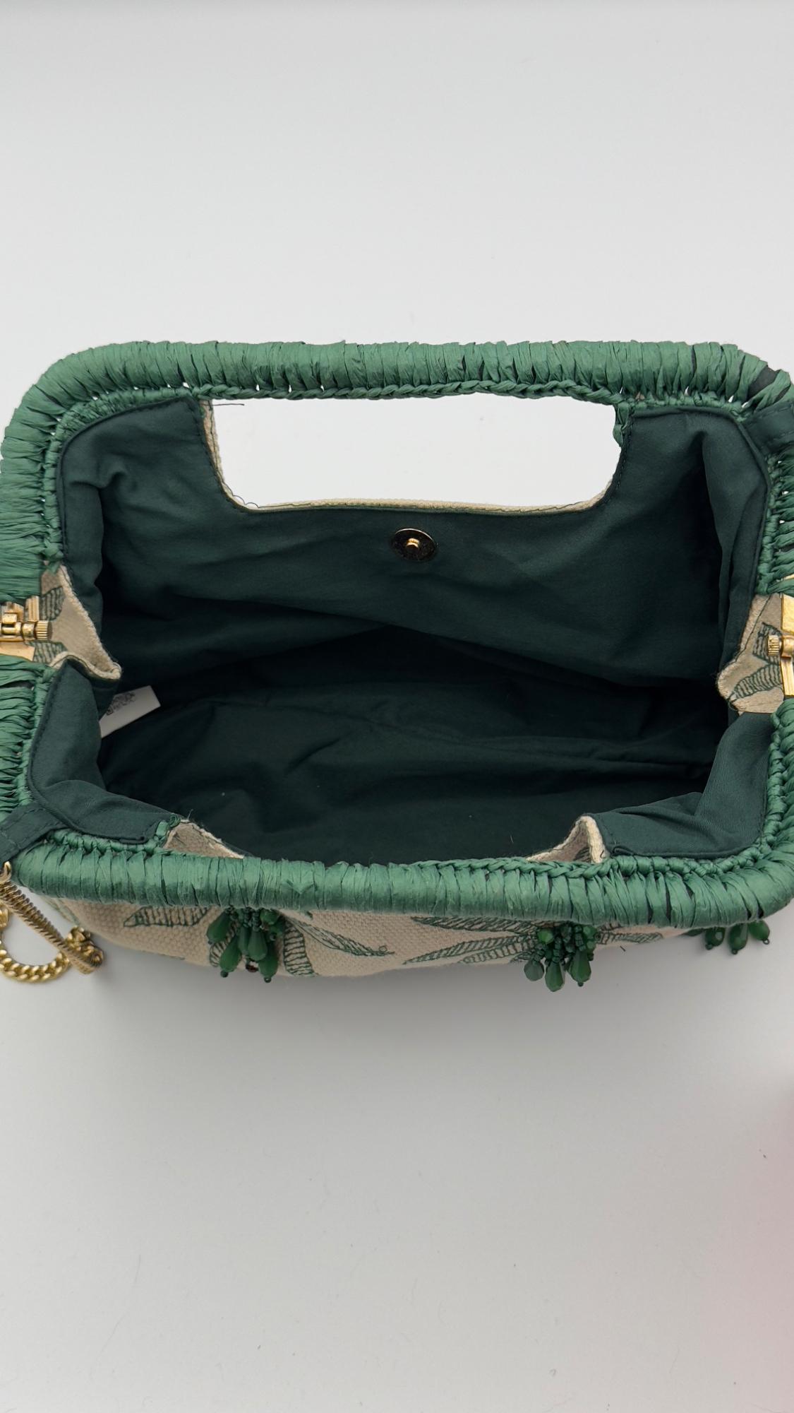 TROPICAL BAG WITH GOLD CHAIN - Image 3