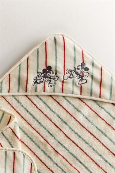 MICKEY & MINNIE ©DISNEY VELOUR HOODED TOWEL - Yellow by Zara