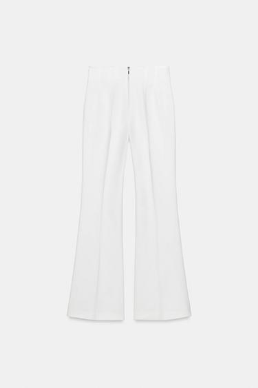 PANTALON TAILLE HAUTE ZIP DOS - Blanc de Zara - Image 7