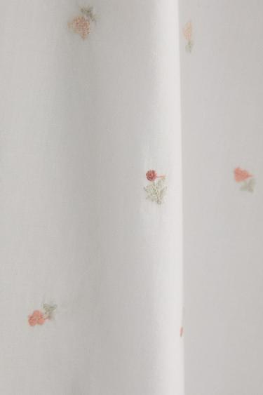 PANTALON BRODERIES LYS - Blanc de Zara - Image 3
