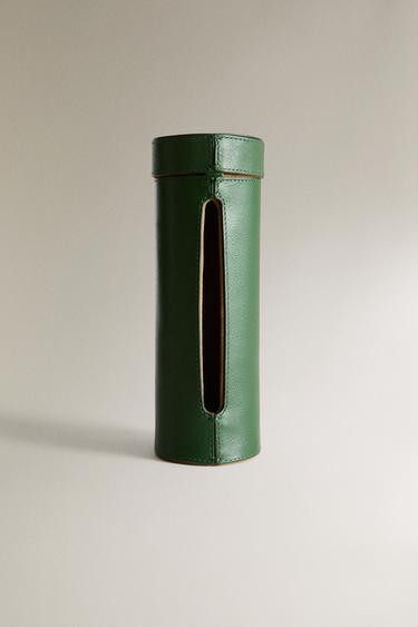 LEATHER TENNIS BALL CASE - Green by Zara - Image 3