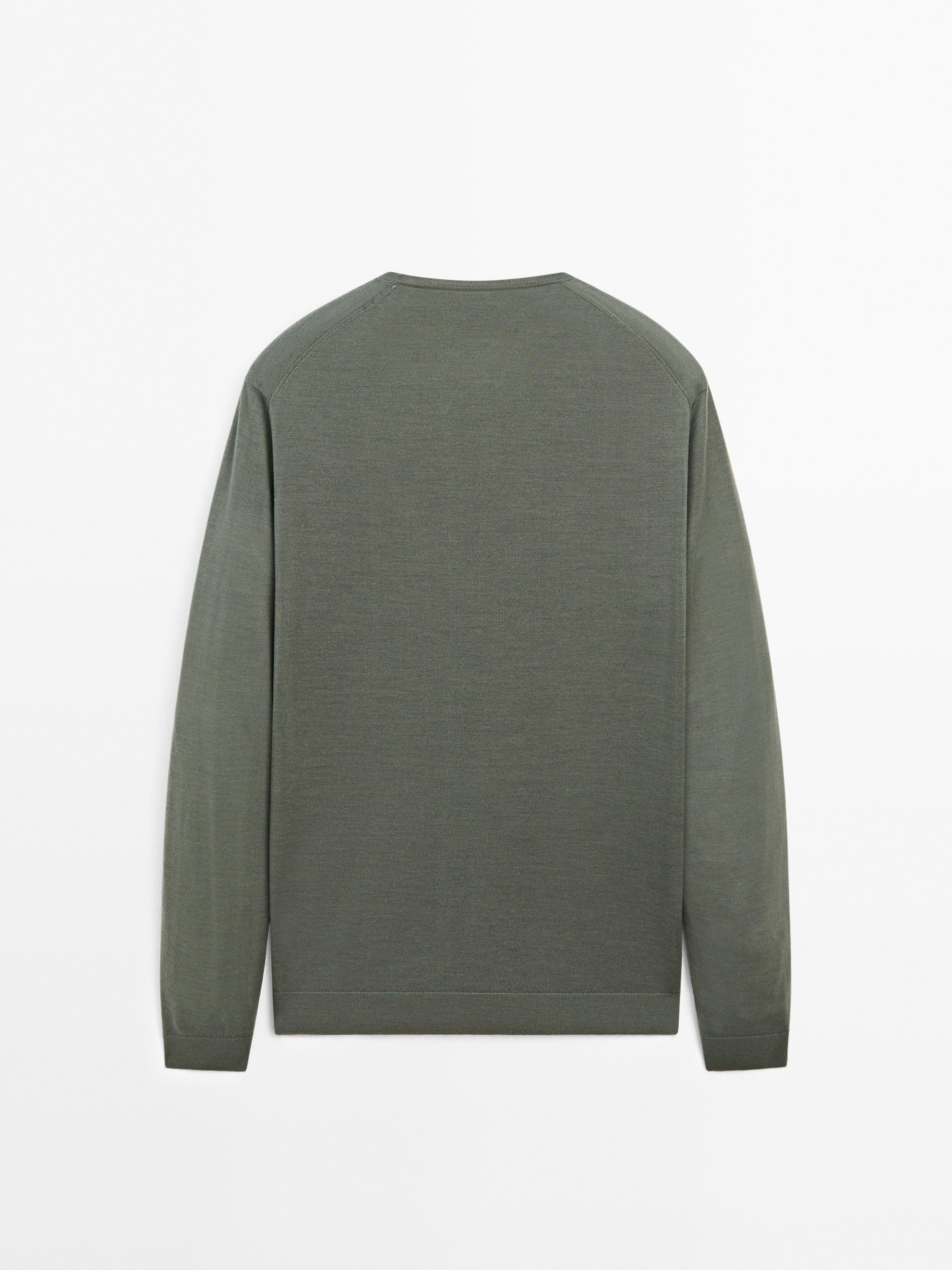 100% merino wool knit sweater - Navy blue | ZARA Canada