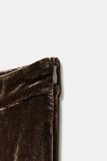 VELVET TROUSERS ZW COLLECTION - Brown by Zara - Image 9