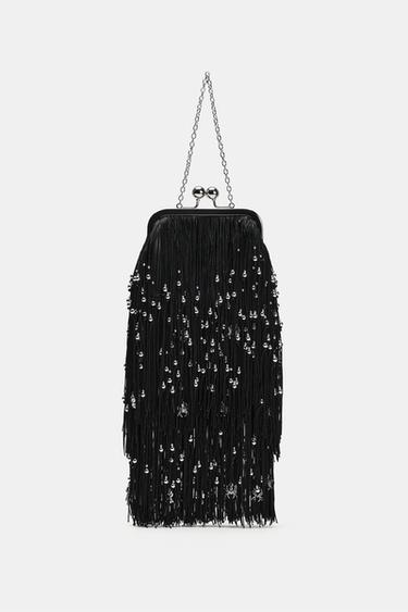 BEADED HANDBAG — Black 2