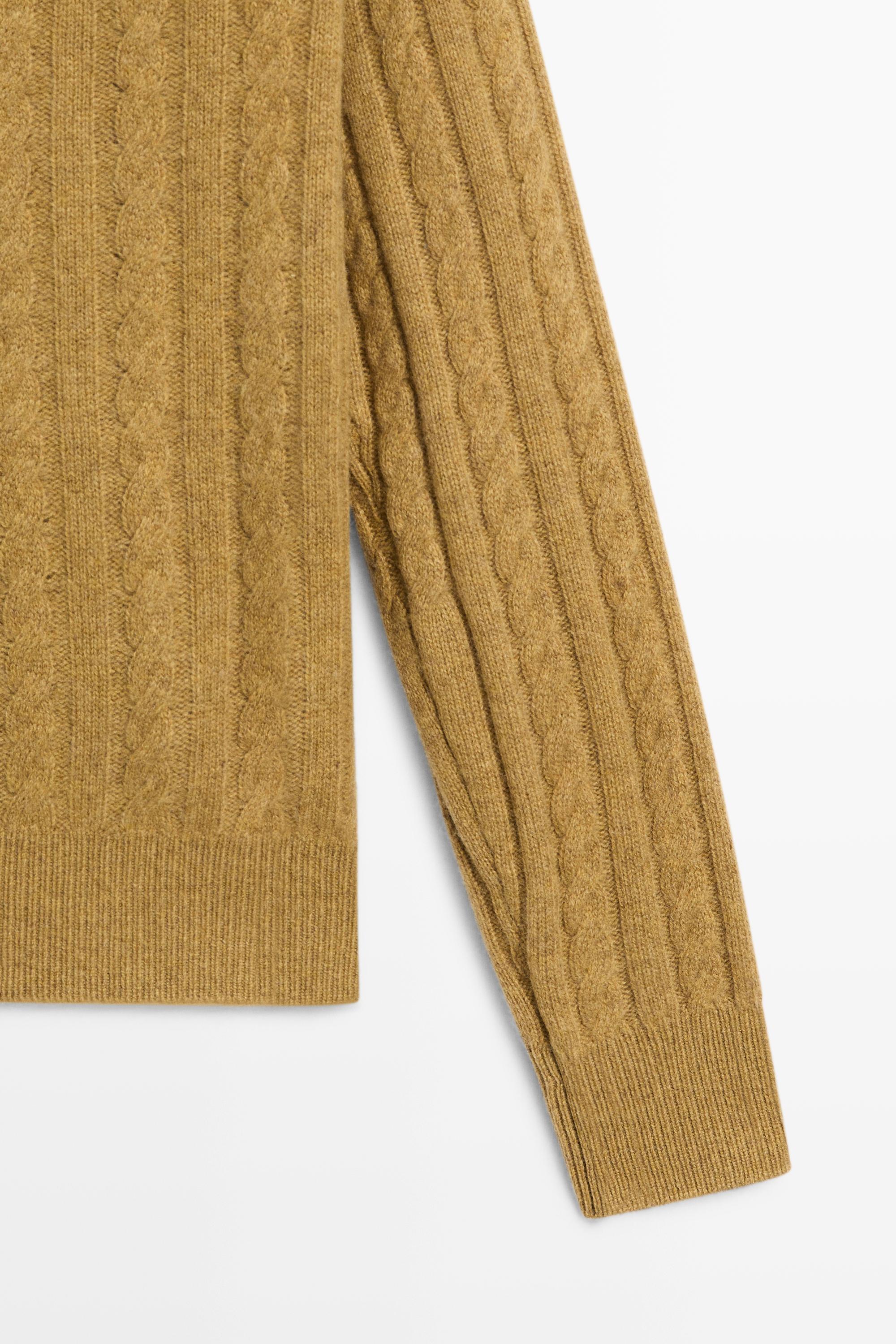 Wool blend cable-knit sweater