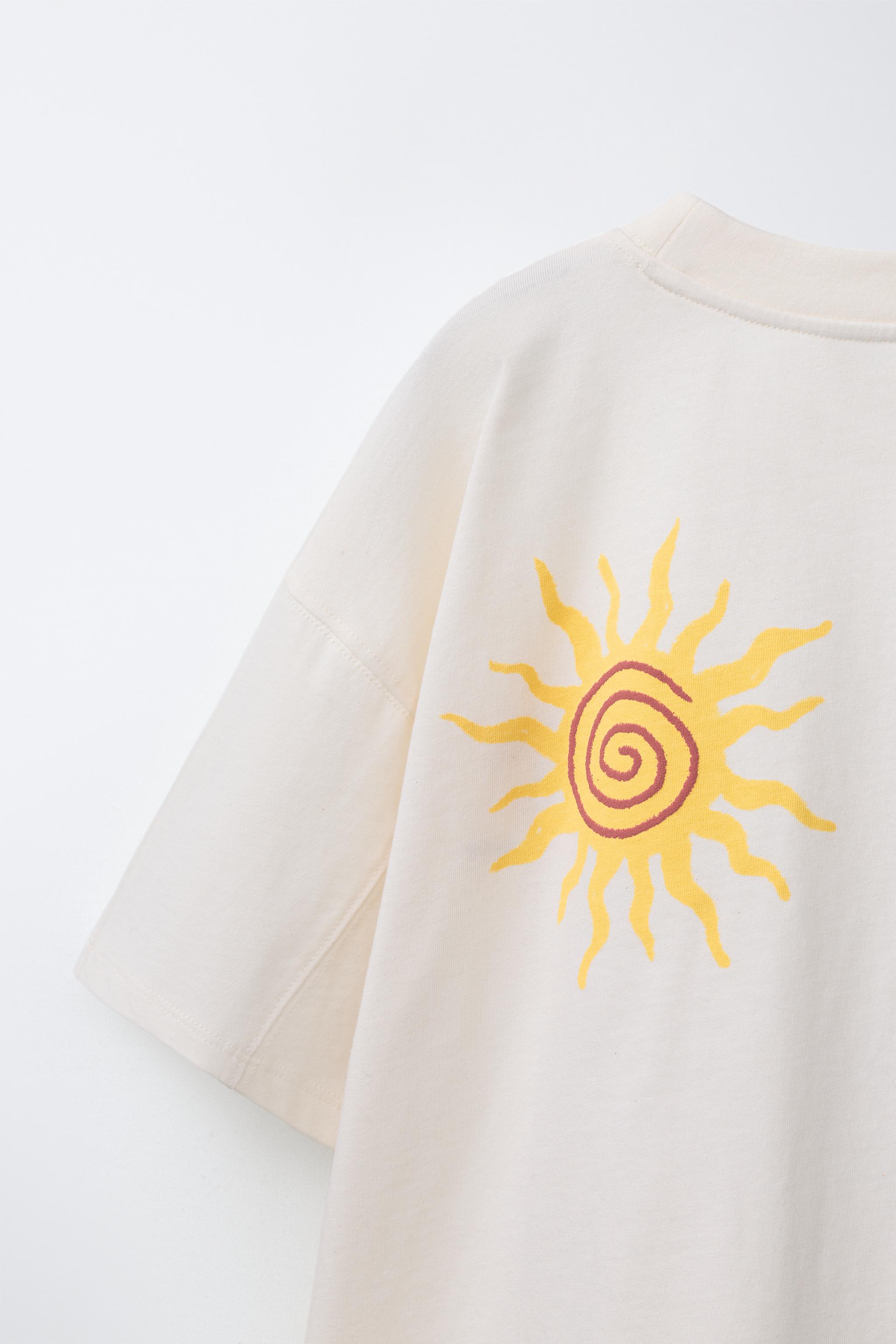 Детские футболки Zara EMBROIDERED AND PRINTED T-SHIRT — фото 5