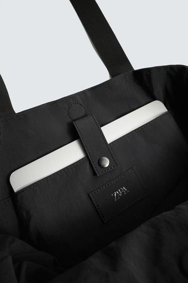 TECHNICAL TOTE BAG - Black by Zara - Image 6
