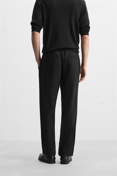 GEOMETRIC JACQUARD TROUSERS - Black by Zara - Image 2