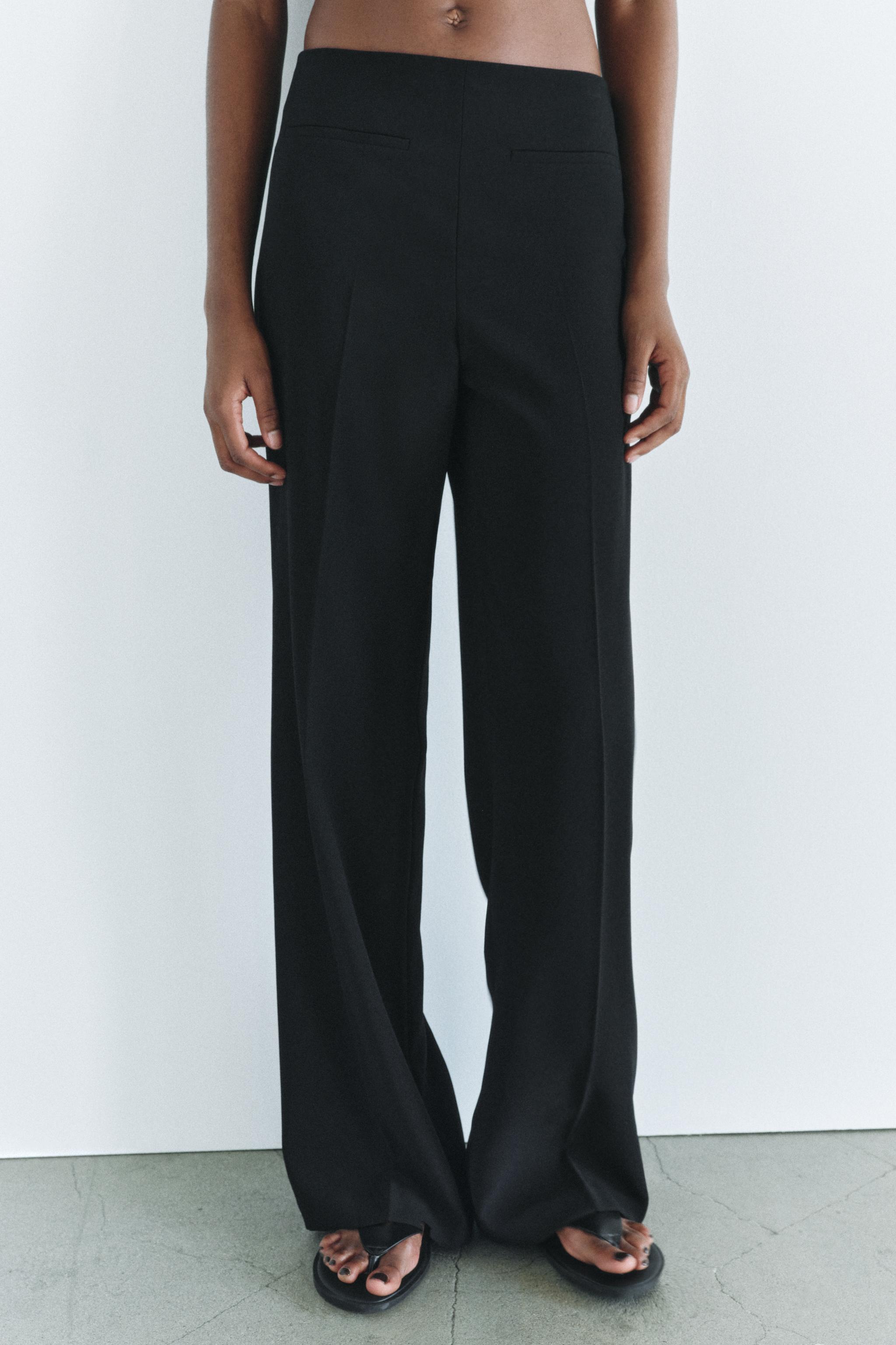 Pantalon évasé noir zara sale