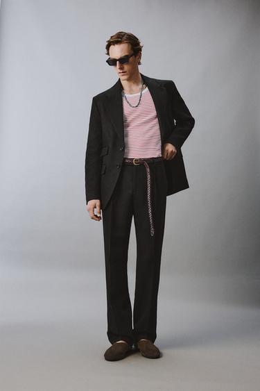 100% LINEN TWILL SUIT AARON LEVINE X ZARA - ECRU/KHAKI by Zara