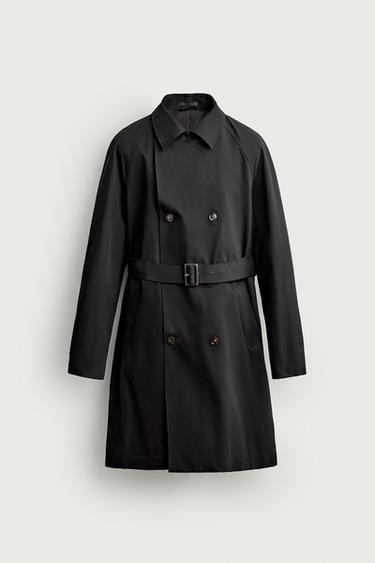 НЕПРОМОКАЕМЫЙ ТРЕНЧ REGULAR FIT — ЧЕРНЫЙ от Zara
