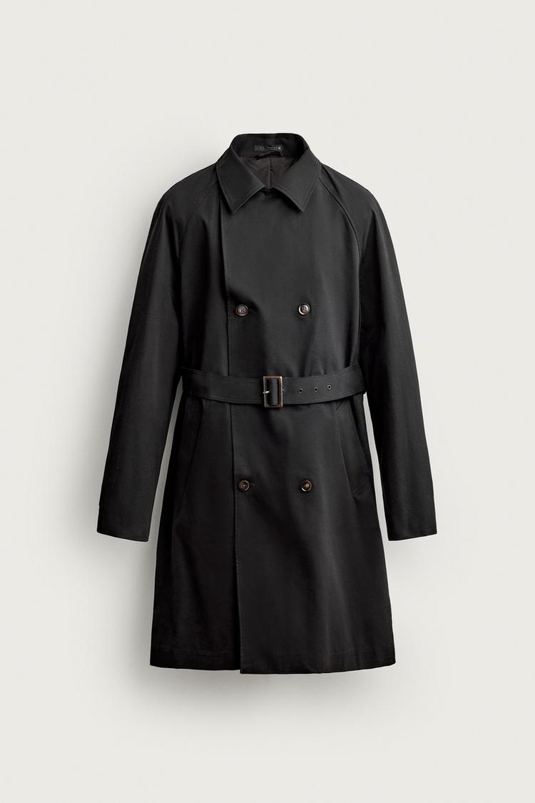 REGULAR FIT WATER-REPELLENT TRENCH COAT