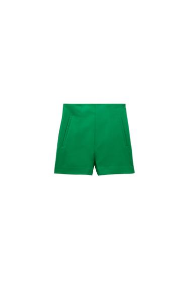 HIGH-WAIST BERMUDA SHORTS