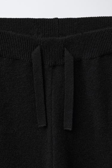 KNITTED CARGO TROUSERS - Black by Zara - Image 2