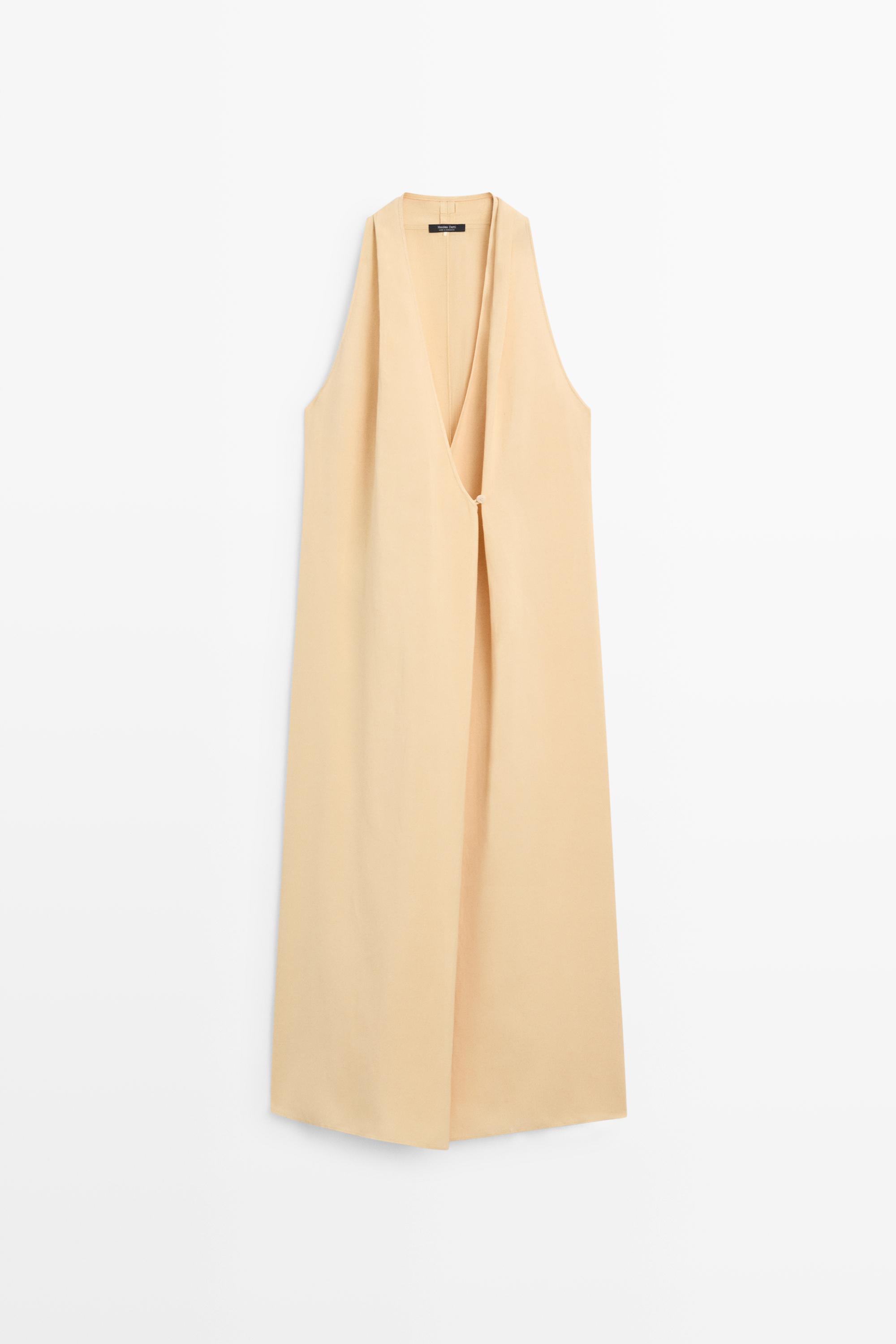 Midi dress with button detail