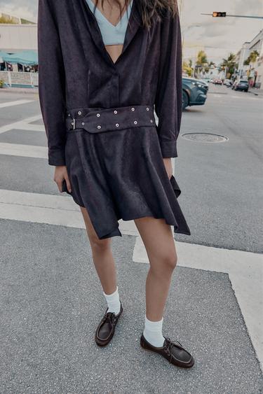 LEATHER DECK LOAFERS - Brown by Zara - Image 0