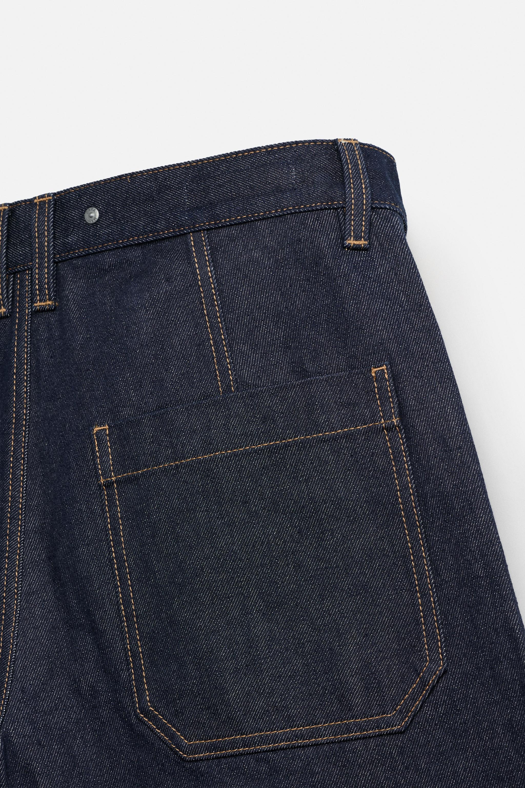 STITCHED BAGGY FIT DENIM SHORTS
