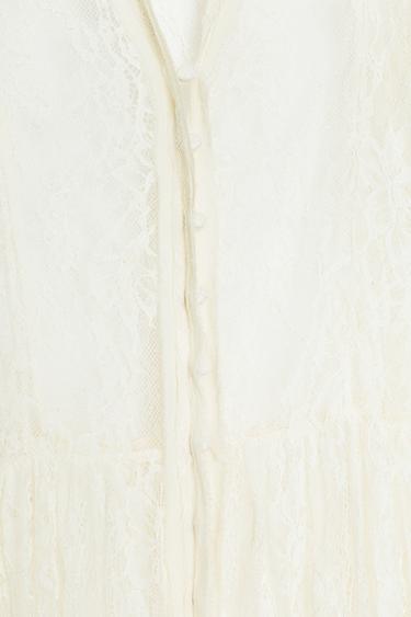 ZW COLLECTION LONG LACE DRESS - Oyster-white by Zara - Image 6