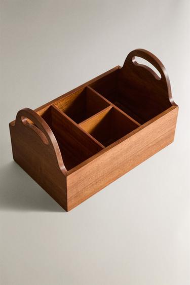ACACIA WOOD STORAGE BOX - Light beige by Zara - Image 1