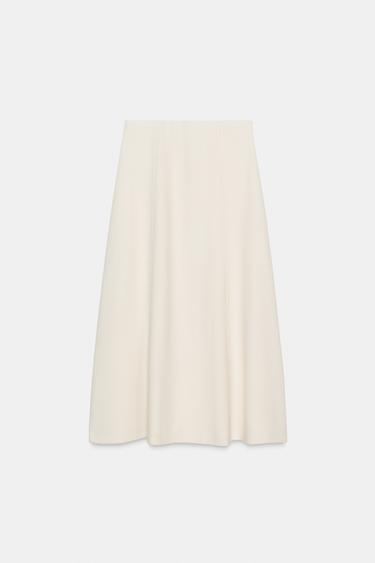 JUPE LONGUE DOUCE - Écru de Zara - Image 4