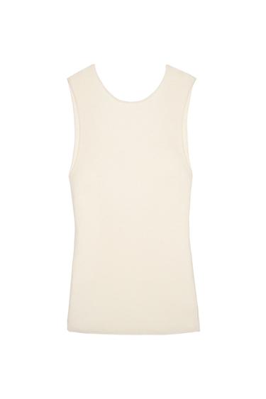 OPEN BACK LINEN BLEND TOP KAIA x ZARA