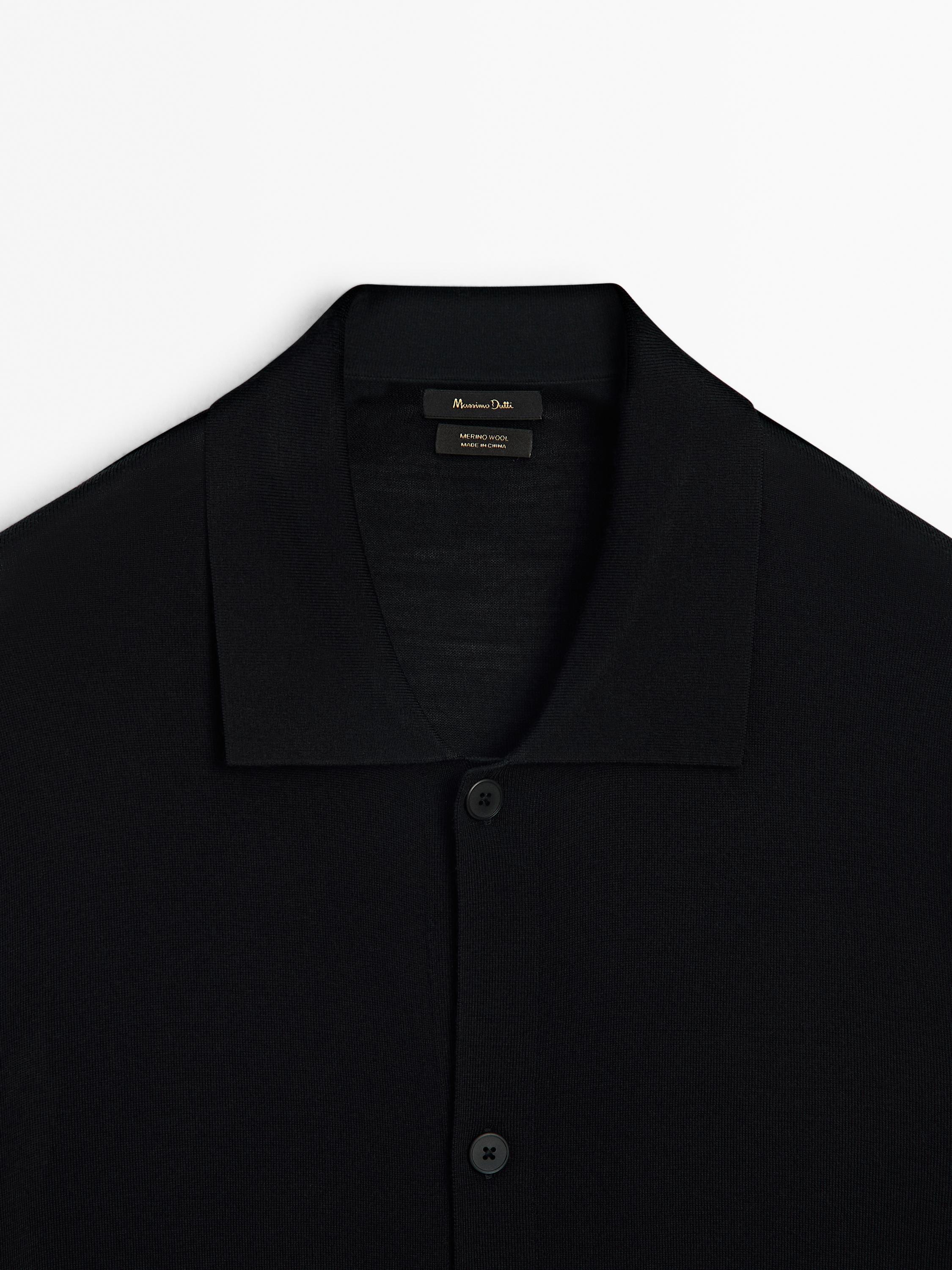 Cotton Knit Polo Collar Cardigan | mark