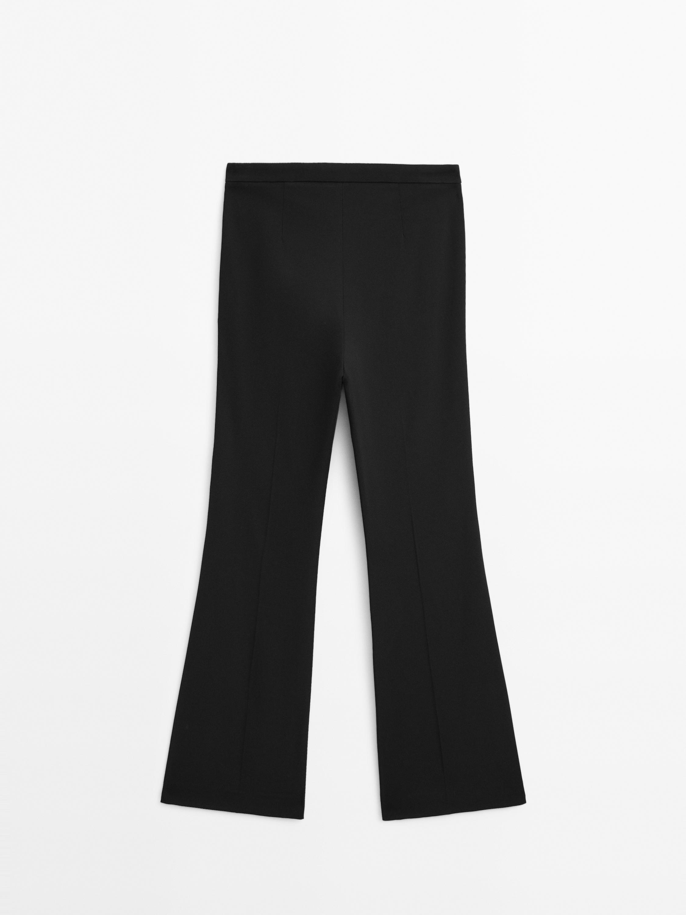 Flared trousers with pocket