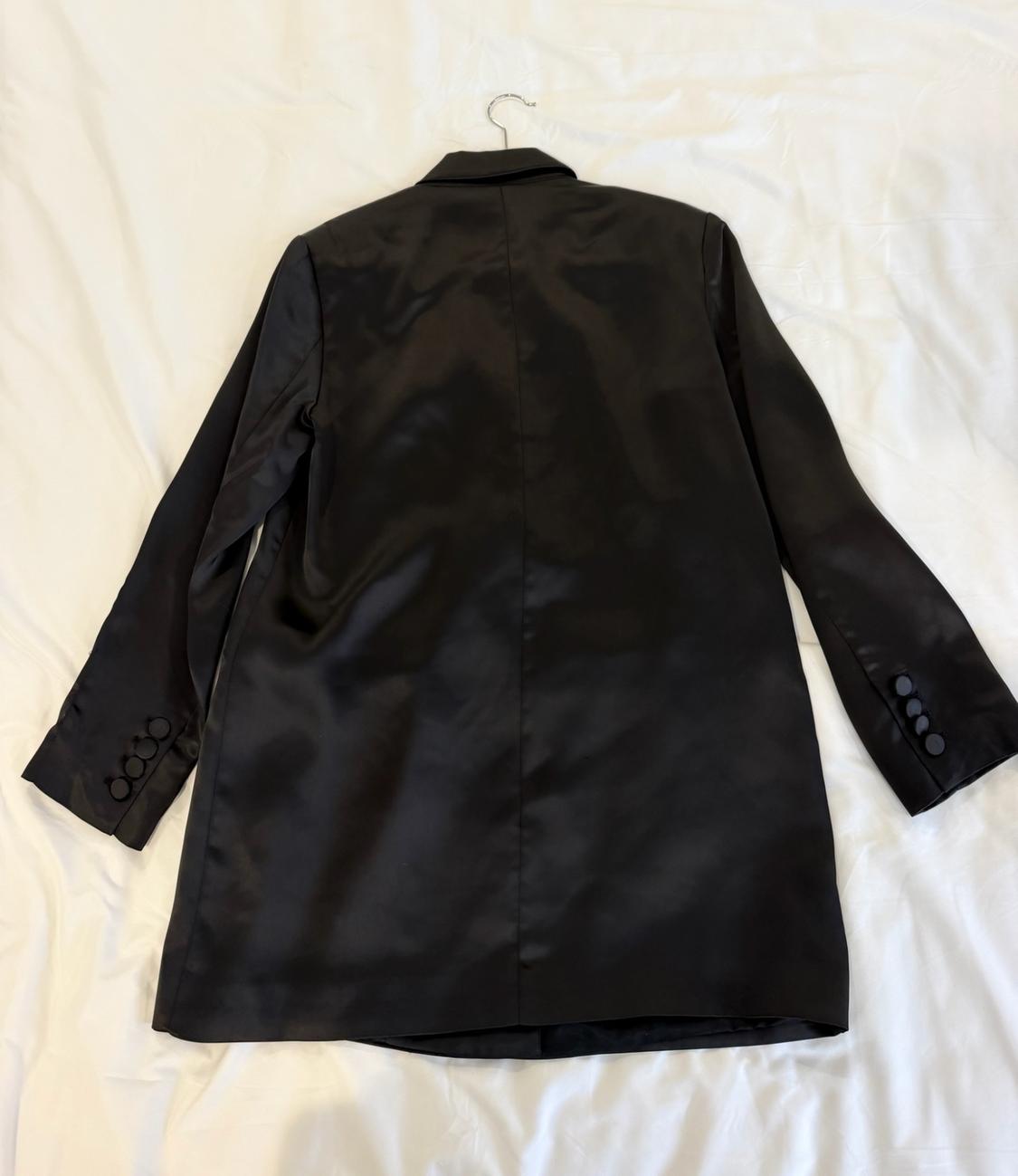 SATIN EFFECT DOUBLE BREASTED BLAZER - Image 4