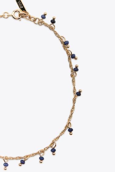3-PACK OF BEADED ANKLETS - Golden by Zara - Image 3