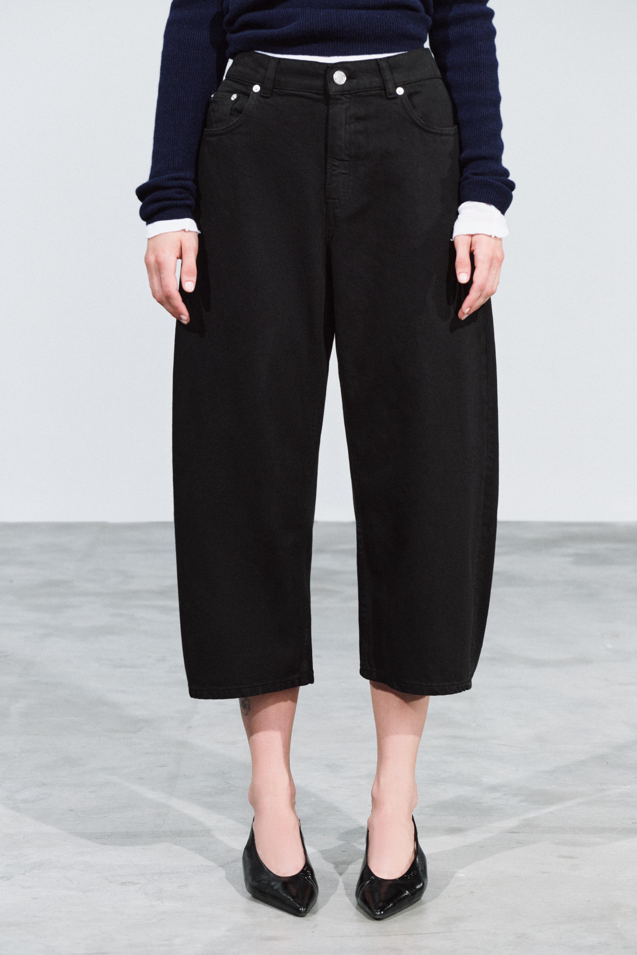 ZW COLLECTION MID-RISE CAPRI BALLOON JEANS