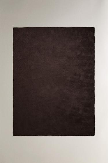 PLAID JACQUARD FLEURS - Marron de Zara - Image 0