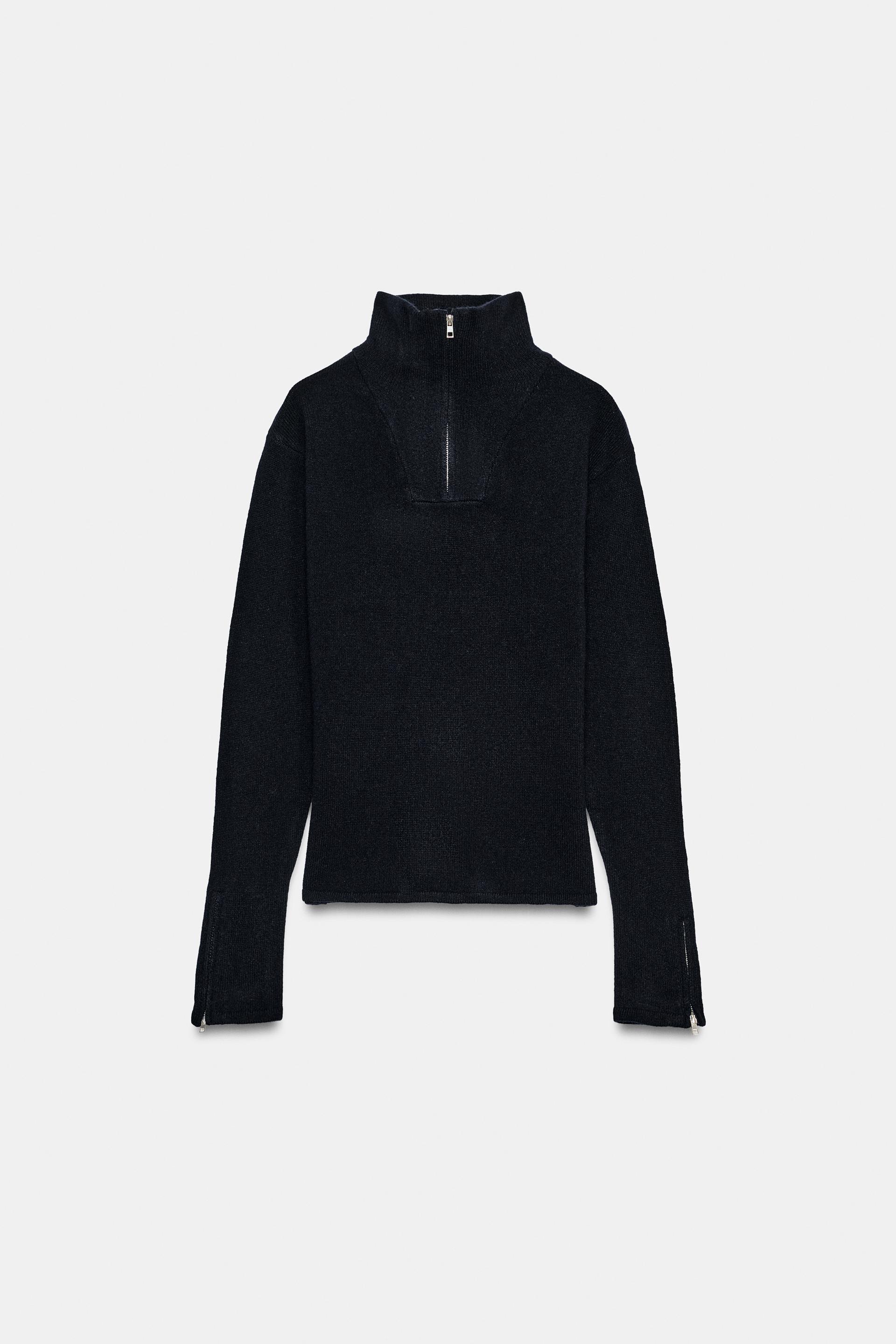 100% WOOL ZIPPER SWEATER thumbnail 5