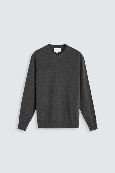 Zara 100% CASHMERE SWEATER - Gray marl