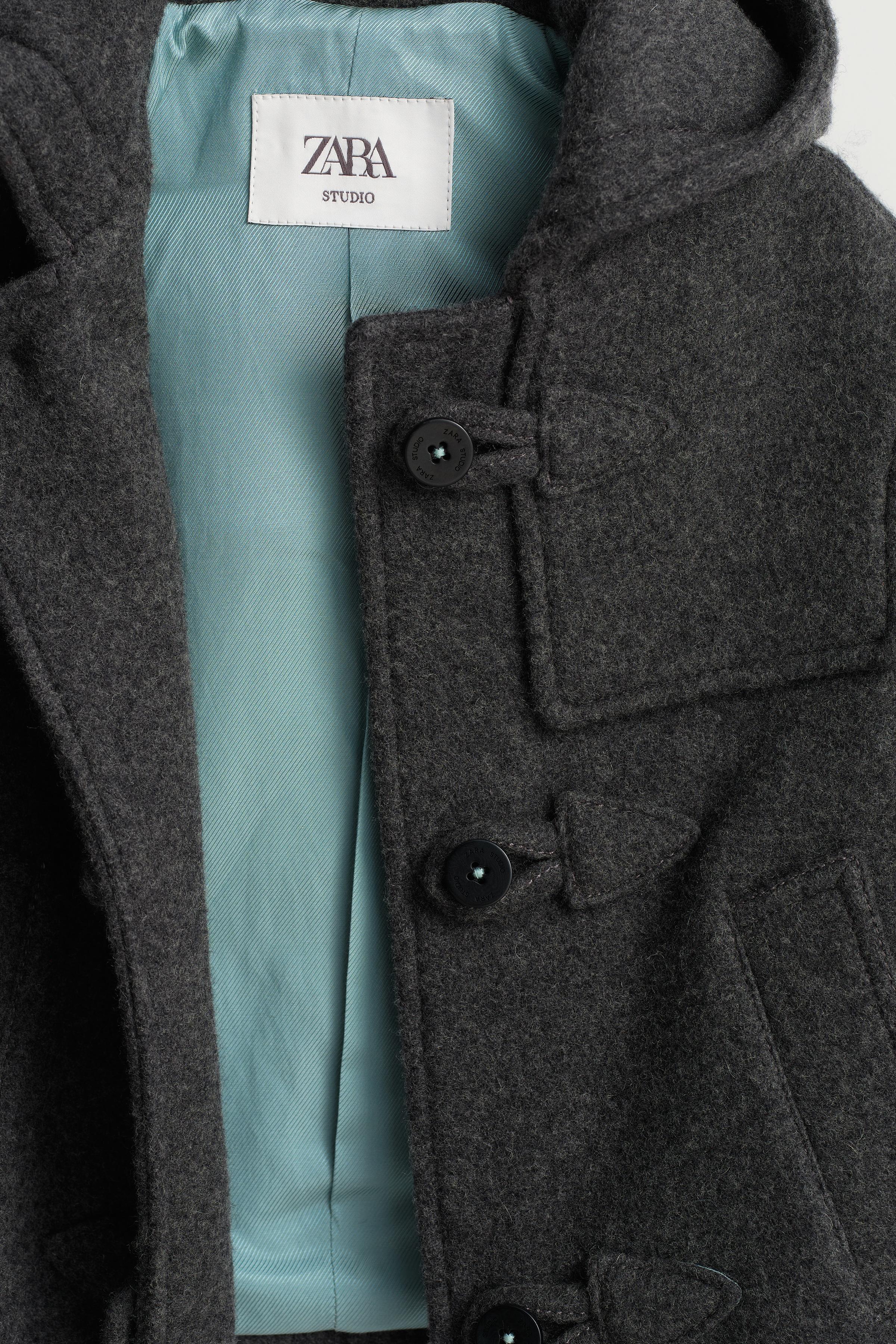 LIMITED EDITION WOOL DUFFLE COAT WITH FROG FASTENING