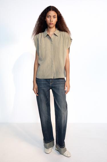 CAMISA FLUIDAS - Khaki de Zara - Imagen 0