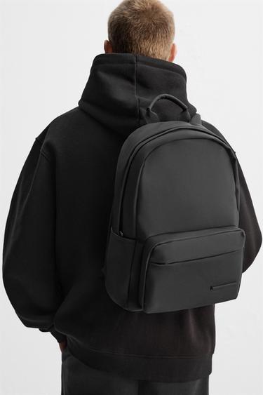 RUBBERISED BACKPACK - Black by Zara - Image 0