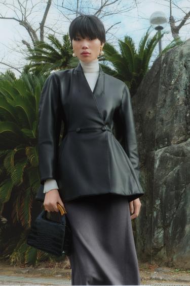 ミディ丈ペンシルスカートグレーマールZaraのミディ丈ペンシルスカート - グレーマール 