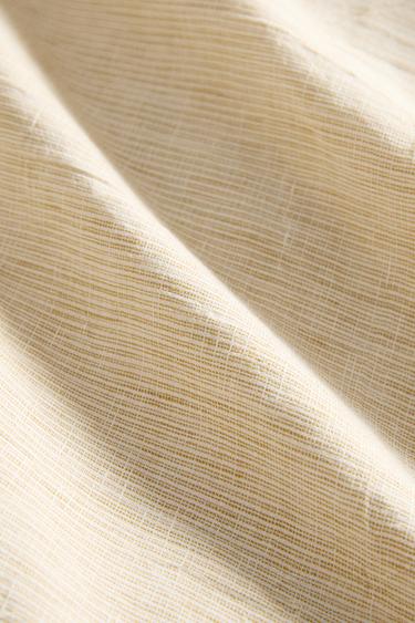 TEXTURED STRIPED DUVET COVER - Oyster-white by Zara - Image 4