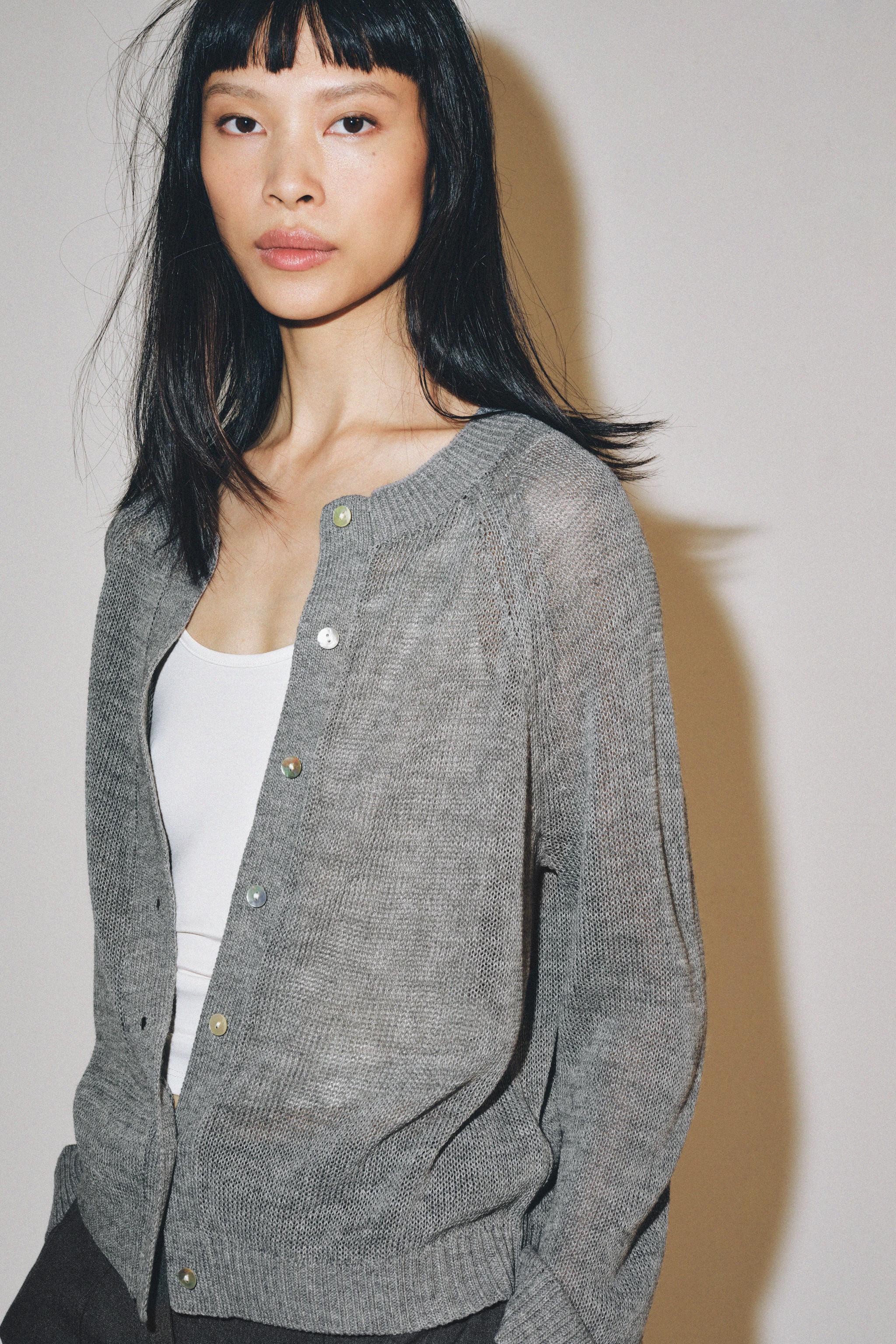 GILET EN MAILLE AVEC LAINE