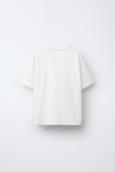 T-SHIRT BASIQUE UNI - Blanc de Zara - Image 1