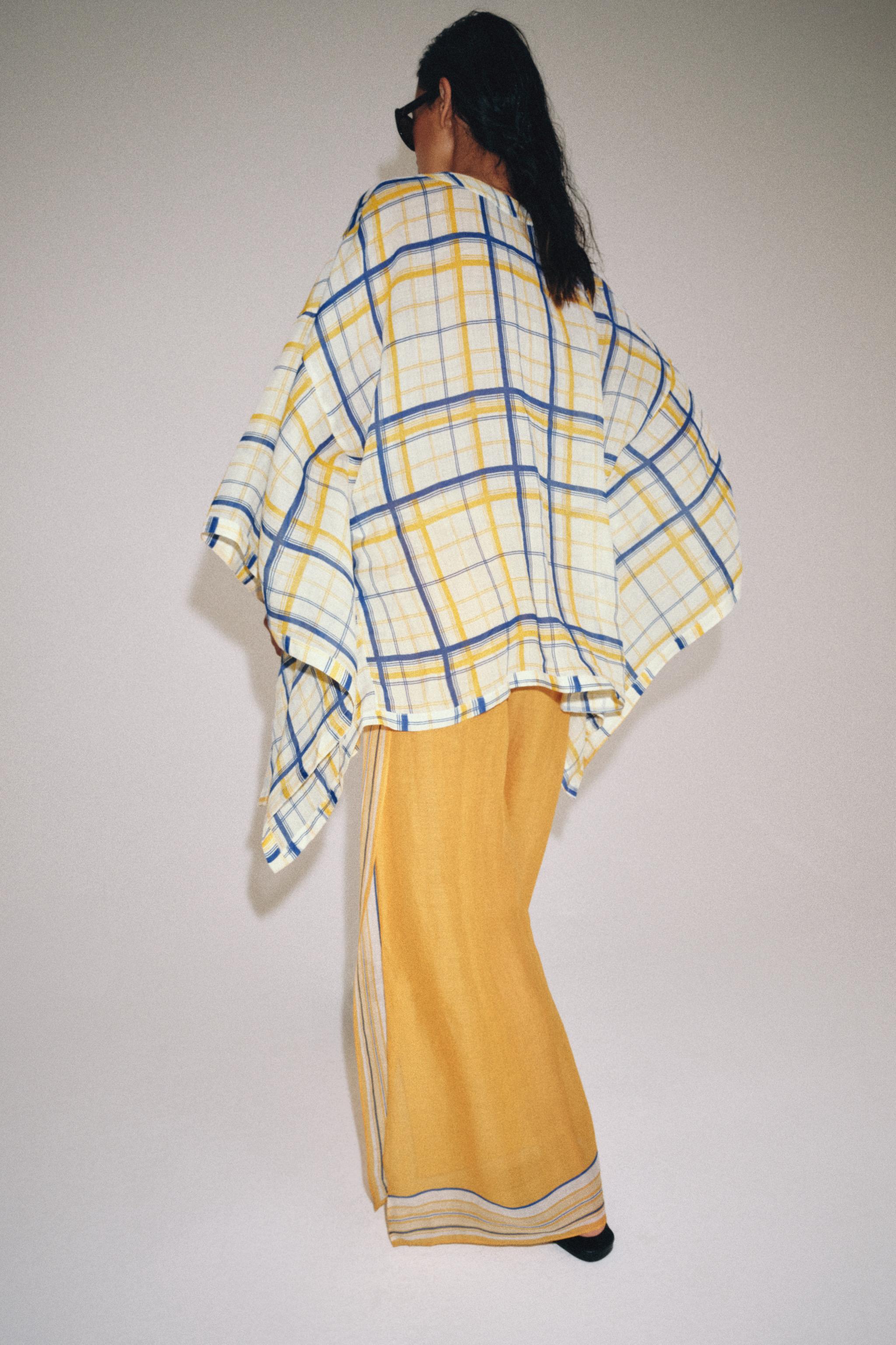 100% RAMIE STRIPED PANTS ZW COLLECTION