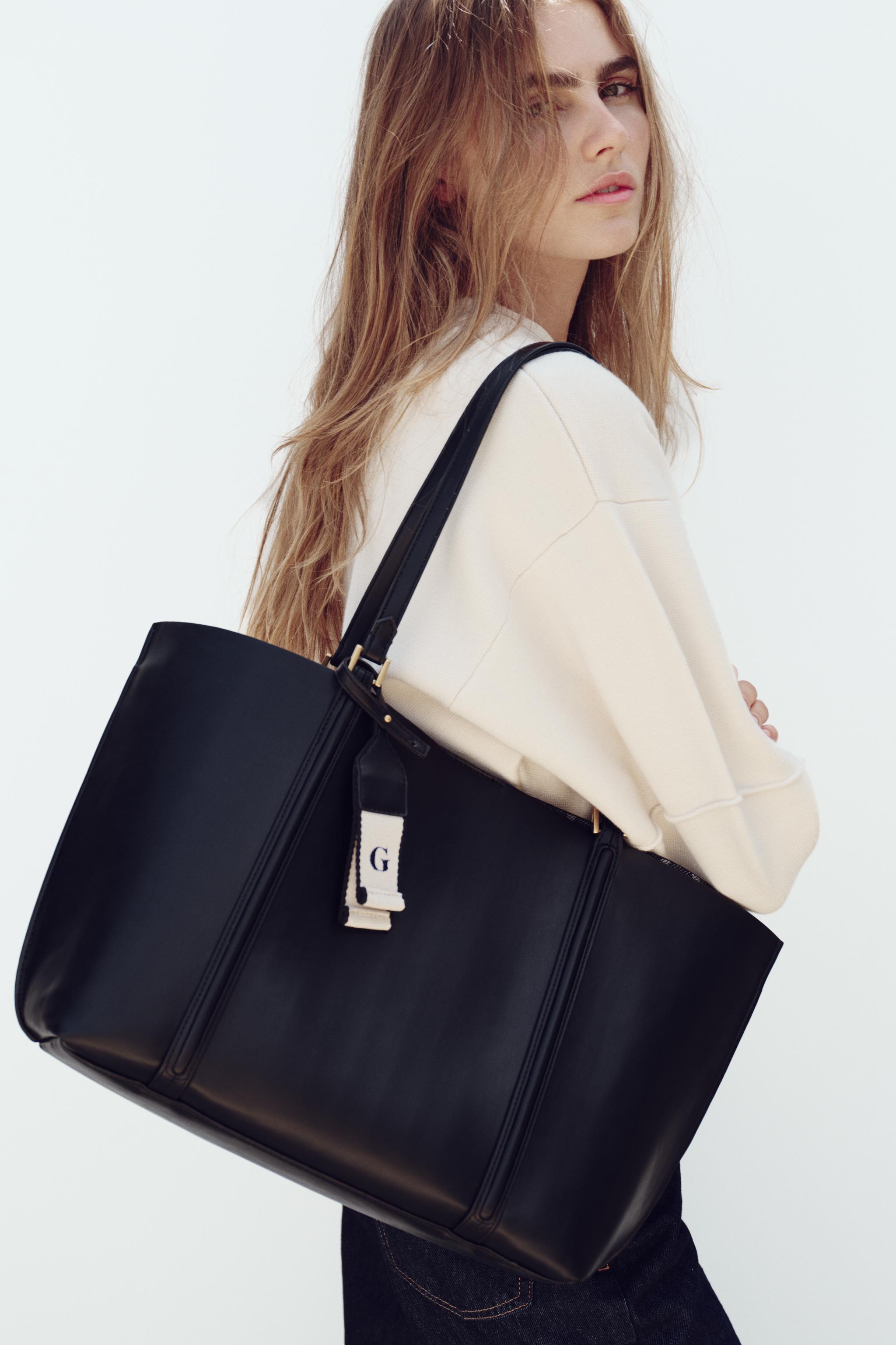 Black tote bag zara hotsell