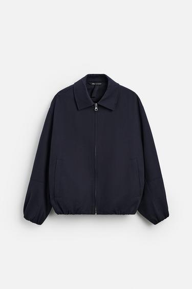 BALLOON FIT BOMBER JACKET - Blue by Zara